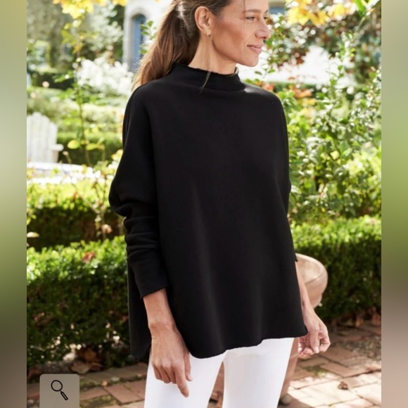 Frank & Eileen EFFIE Long-Sleeve Funnel Neck Capelet Black NWOT XS/S - Picture 12 of 12